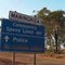 Road sign coming into town