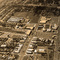 Glen Waverley Shopping Centre, before 'The Glen' (1972). Glen Waverley High School is in the centre left of the photo