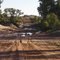 Crossing the almost dry Hugh River to Chambers Pillar