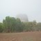 Pannawonica Hill shrouded in fog