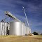 These silos are huge: compare them with the crane next to them