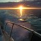 Denham sunset in the boat