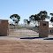New entrance gate to cemetery