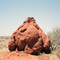 ant mound on side of NW Coastal Hwy, Western Australia 1988
