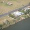 Aerial photo of riverside houses