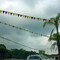 Streamers above carpark, Rouse Hill