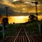 sunset crossing by David Gibbs
