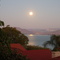 The moon rising over Hartbeespoort Dam