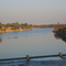 Vaal River at Bloemhof with dam wall on the horison