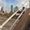Houston Downtown Skyline from pedestrian overpass at Memorial Drive / Sabine Street
