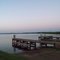 Boat dock in late afternoon at Blackburn Bay