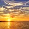 The Downing bridge at Tappahannock across the Rappahannock River - evening sunset