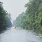 Northbound sloop crawling up the swamp