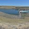 Barge nearing Lock at Lower Monumental Dam