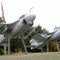 A6 and an EA6B Prowler jet fighter aircraft, Naval Air Station (NAS) Whidbey Island entrance, Route 20 & W Ault Rd, Coupeville, WA
