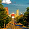 Washington Blvd looking east, Manitowoc, Wisconsin