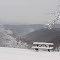 Brown County lonely bench in winter