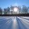 Wonderful sunshine on snow-covered Mud Lake