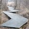 Icy boardwalk on Marsh Trail in early winter