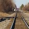 A straight railroad with a potential dead end (on Bemis Rd)