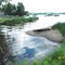 Cherry Creek emptying into lake; Winona Lake, IN