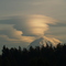 Mt Rainier with lenticular cloud