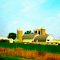 Round Gable Barn with Three Silos