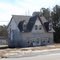 striking old filling station building with high-pitched roof, just outside of Wade, NC, 2-27-10