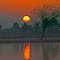 Sunrise over lake