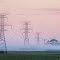 Powerlines Run North into a Blanket of Fog