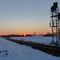 Sunset on railroad