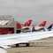 DL-NW merger: DL 777, NW 744 (2), DL 767, DL 757, DL 767, Delta Connection/Regional CRJ (2) - Hartsfield-Jackson Atlanta Int´l. (ATL), GA, USA.