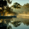 Morning haze at Payne Lake