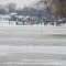 Frozen North Maumee Bay viewed from the public boat launch