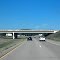 Decorative bridge over highway 10 east of Waupaca, WI.