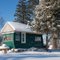 Travel trailer on the hill above Colebrook, New Hampshire.