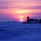 Iowa winter sunset
