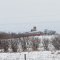 Far away on a snowy day.