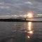 Sunrise, Bridge, Barge, Mississippi River