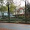 Ivy covered lawns in front of homes on Union Street.