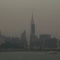 New York et l'Empire Stare Building dans le bouillard