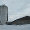 Wintery silo and barn