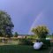 Rainbow over a cemetary