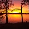 Sunset over Flambeau Lake