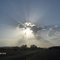 The sun is setting in the Texan desert