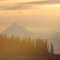 Alaska Range during a winter sunset