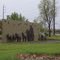 Mahaffie stagecoach stop and farm historic site sculpture, Olathe, KS