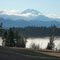 Majestic Mt. Rainier rises in the morning light above the Green River valley