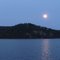 Cliff house at moon rise