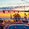 Sunrise over Highway 30 in Scappoose, Oregon.